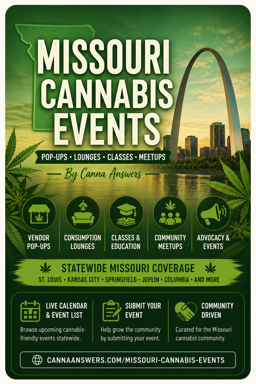 Missouri cannabis events calendar, pop-ups, classes, lounges and community meetups — Canna Answers